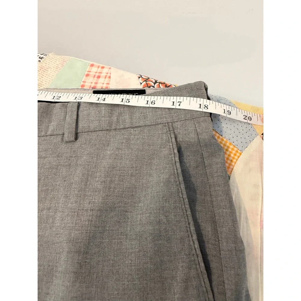 Banana Republic Mens 36x32 Tailored Slim Fit Grey 100% Wool Dress Pants Trousers